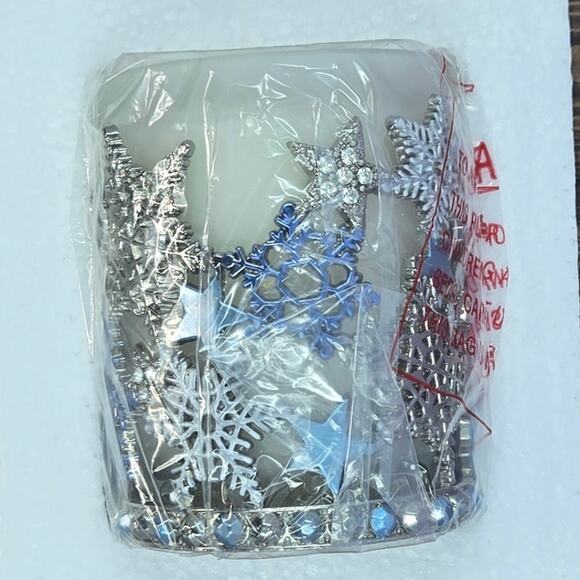 Vintage NWT Votive Bedazzled Snowflake Holiday Candle/Decor - Picture 2 of 7